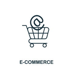 E-Commerce line icon. Simple outline illustration from e-commerce collection. Creative E-Commerce icon for web design, templates, infographics and more