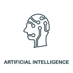 Artificial Intelligence line icon. Creative outline design from artificial intelligence icons collection. Thin artificial intelligence icon for infographics and banner