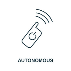 Autonomous line icon. Creative outline design from artificial intelligence icons collection. Thin autonomous icon for infographics and banner