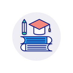 Education icon in vector. Logotype
