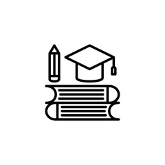 Education icon in vector. Logotype