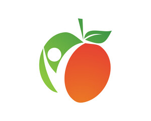 people fruit logo icon