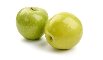 Granny smith apples, isolated on white background. High resolution image