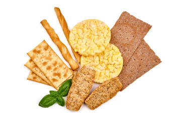 Cereal products, isolated on white background. High resolution image.