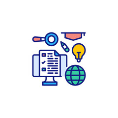 E-Learning icon in vector. Logotype