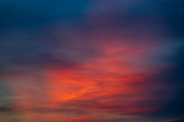 Naklejka premium The warm sunshine before the sunrise in the morning in the countryside.