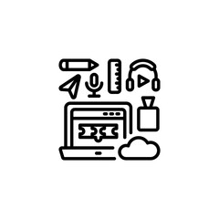 Online Training Program icon in vector. Logotype