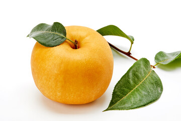 Pear on a white background, fruit.
흰 배경 위의 배, 과일