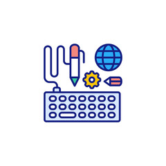 Distance Education icon in vector. Logotype