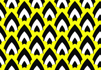 Abstract Hand Drawing Retro Geometric Shapes Triangles Seamless Vector Pattern Isolated Background