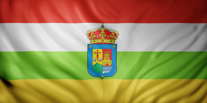 3d La Rioja region flag