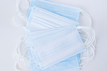 Large group of medical sterile face mask