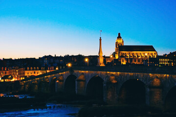 Obraz premium european town at night