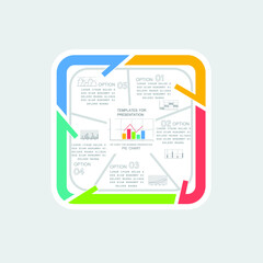 Elements for business data visualization, Modern infographic des