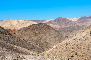 Deserted mountain landscape in the national park.