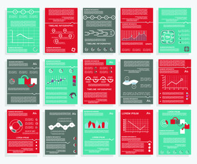 Elements for business data visualization, Modern infographic des