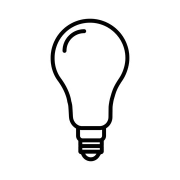 Bubl icon.Vector Illustration, isolated on the white background. Idea concept with light bulb in flat style.