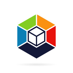 box color logo vector template