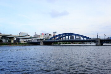 Komagata-Bashi Bridge over Sumida-gawa river in Tokyo, Japan - 日本 東京都 駒形橋 隅田川	