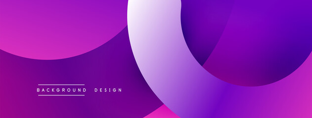 Abstract overlapping lines and circles geometric background with gradient colors