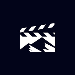 outdoor movies logo design template