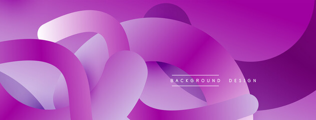Abstract overlapping lines and circles geometric background with gradient colors