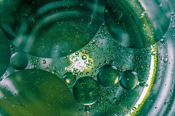 Colorful oil drops in water abstract background