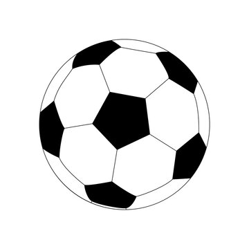 Soccer ball vector simple icon.Football icon in flat style isolated on white background.