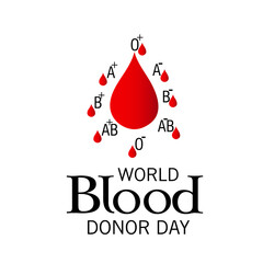 Obraz premium Vector illustration of a Background for World Blood Donor Day.