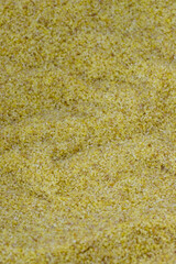 Close-up fine bulgur grains. Bulgur as a background texture