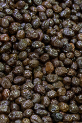 Black olive. Close up. Black olives as background texture