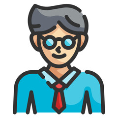 man fill outline icon