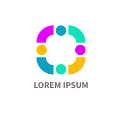 People community logo. Team symbol. Trust icon