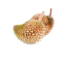Naklejka na ściany i meble Durian on white background.Durian is the king of fruit, durian fruit is large.
