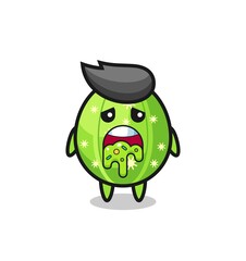 the cute cactus character with puke