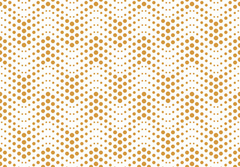 The geometric pattern with points. Seamless vector background. White and gold texture. Simple lattice graphic design