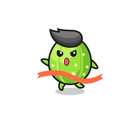 cute cactus illustration is reaching the finish