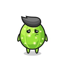 the lazy gesture of cactus cartoon character