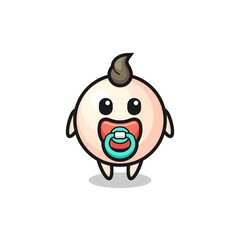 baby pearl cartoon character with pacifier