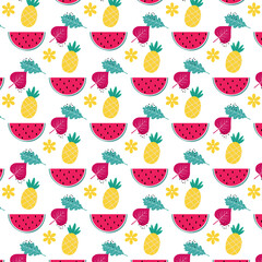 seamless background with fruits