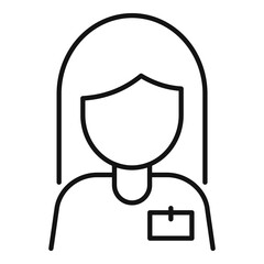 Psychologist icon, outline style
