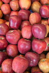 Red Apple. close up. Apple as background texture