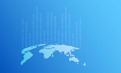 mondo, pianeta, codice binario, comunicazione, 