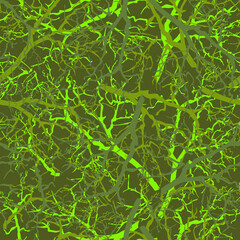 Seamless vector tree branches on a dark background. Print for clothes.