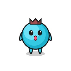 the amazed expression of the blueberry cartoon