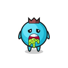 the cute blueberry character with puke