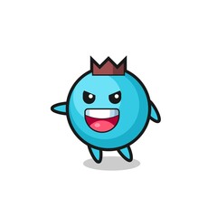 blueberry cartoon with very excited pose