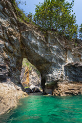 Natural rock arch in Porthpean, Cornwall