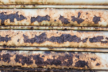 weathered metal wall