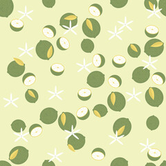 oranges and lemons seamless pattern